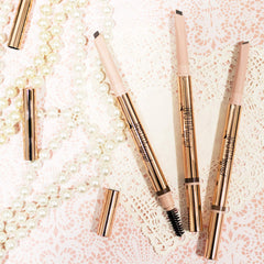 Pretty Vulgar Brow Pencil closeup tip shows precise slant for hair-like strokes.