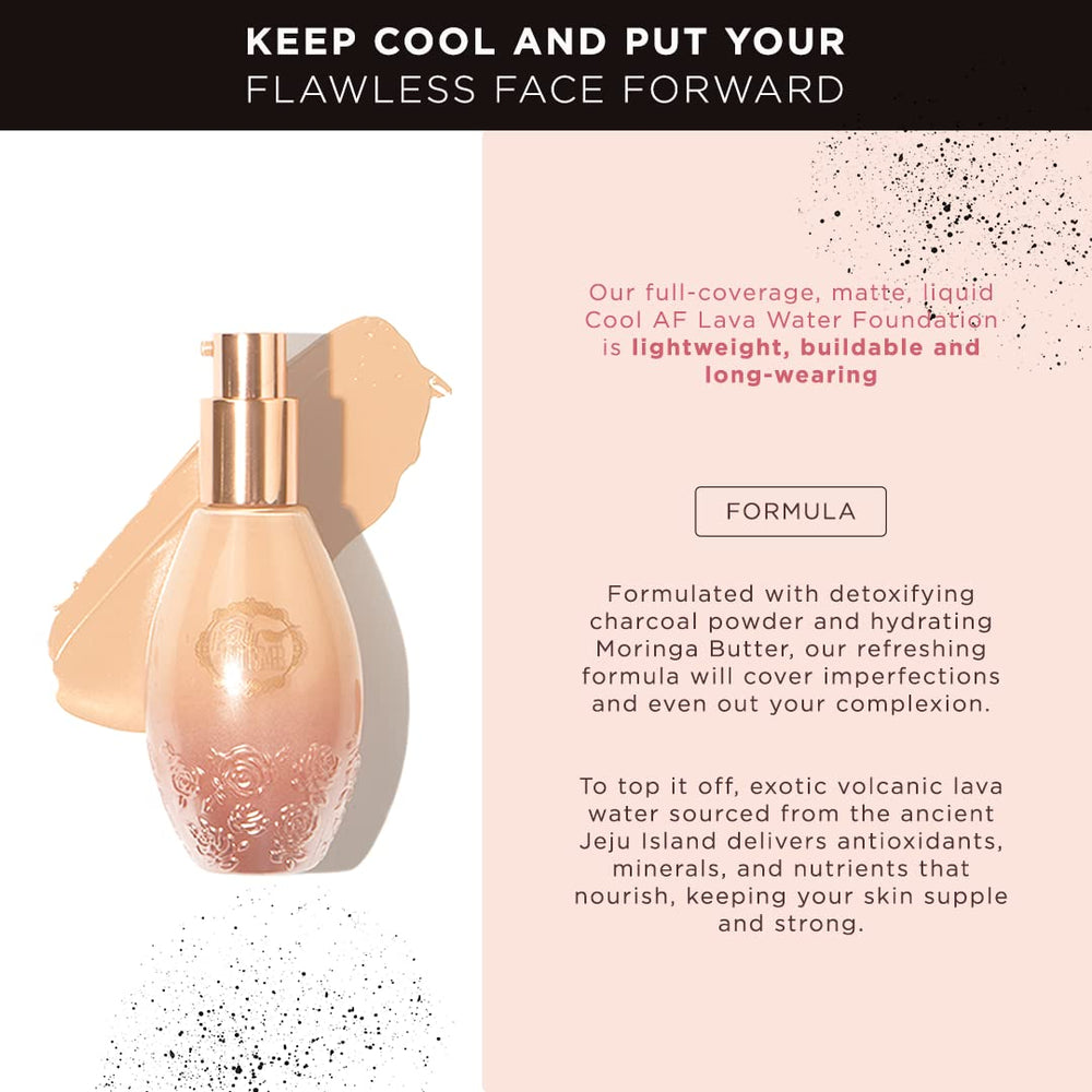 Pretty Vulgar foundation on face with natural matte finish and even tone