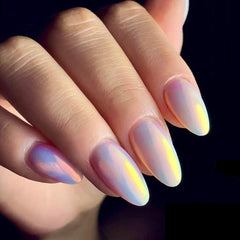 Pretty Diva Aurora Chrome powder application demonstrates easy, beginner-friendly sparkle.