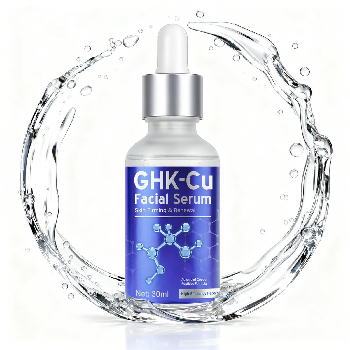 Prettypum GHK-Cu serum bottle ready for daily skin care