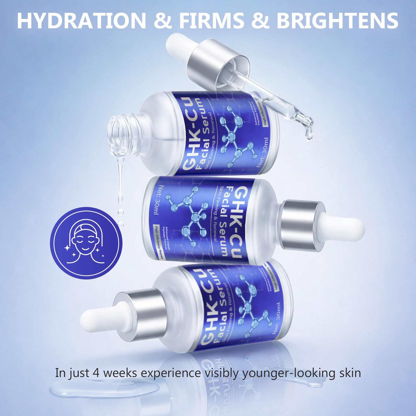 Prettypum GHK-Cu serum packaging reflects premium formula
