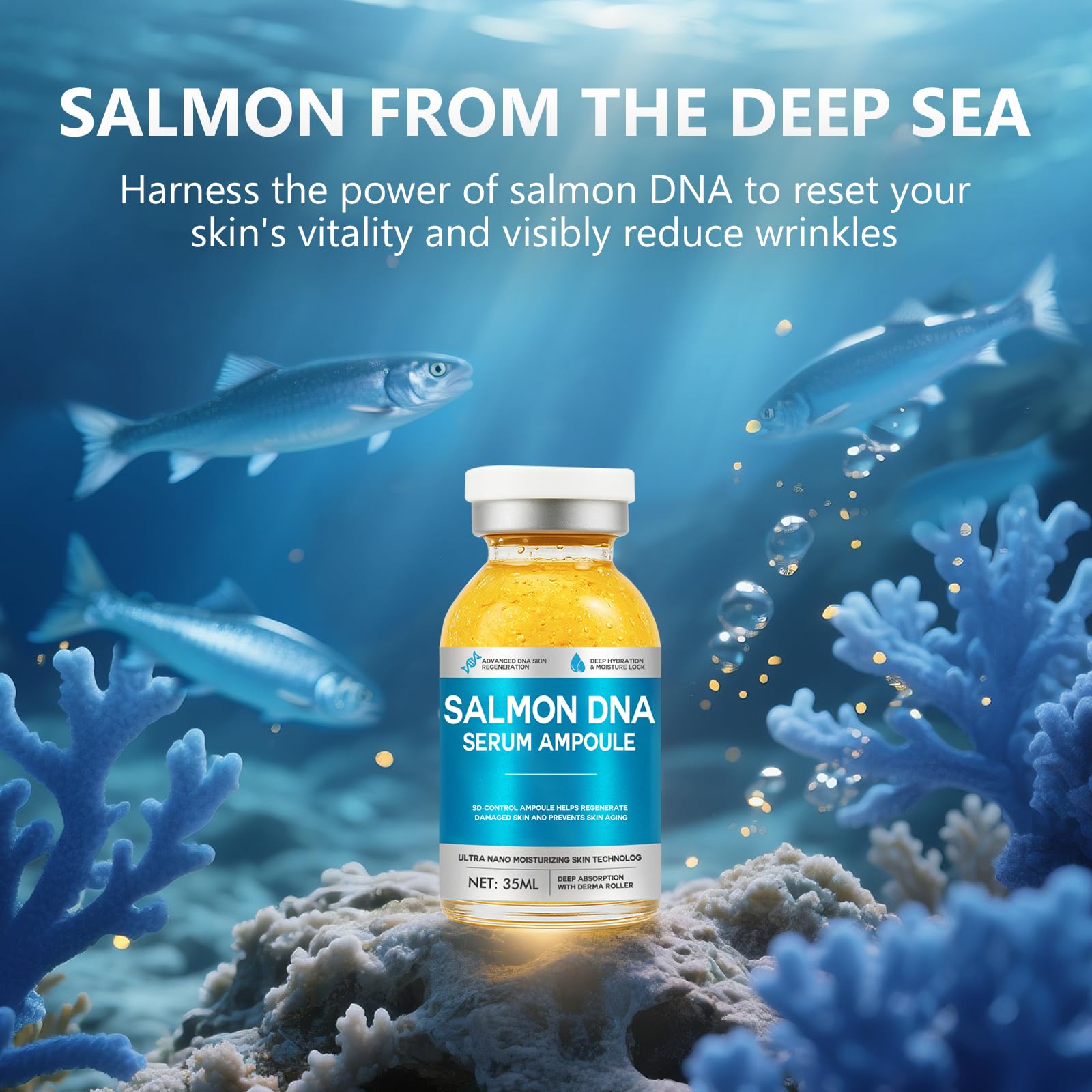 Prettypum Salmon DNA Ampoule hydrates skin for a healthy glow