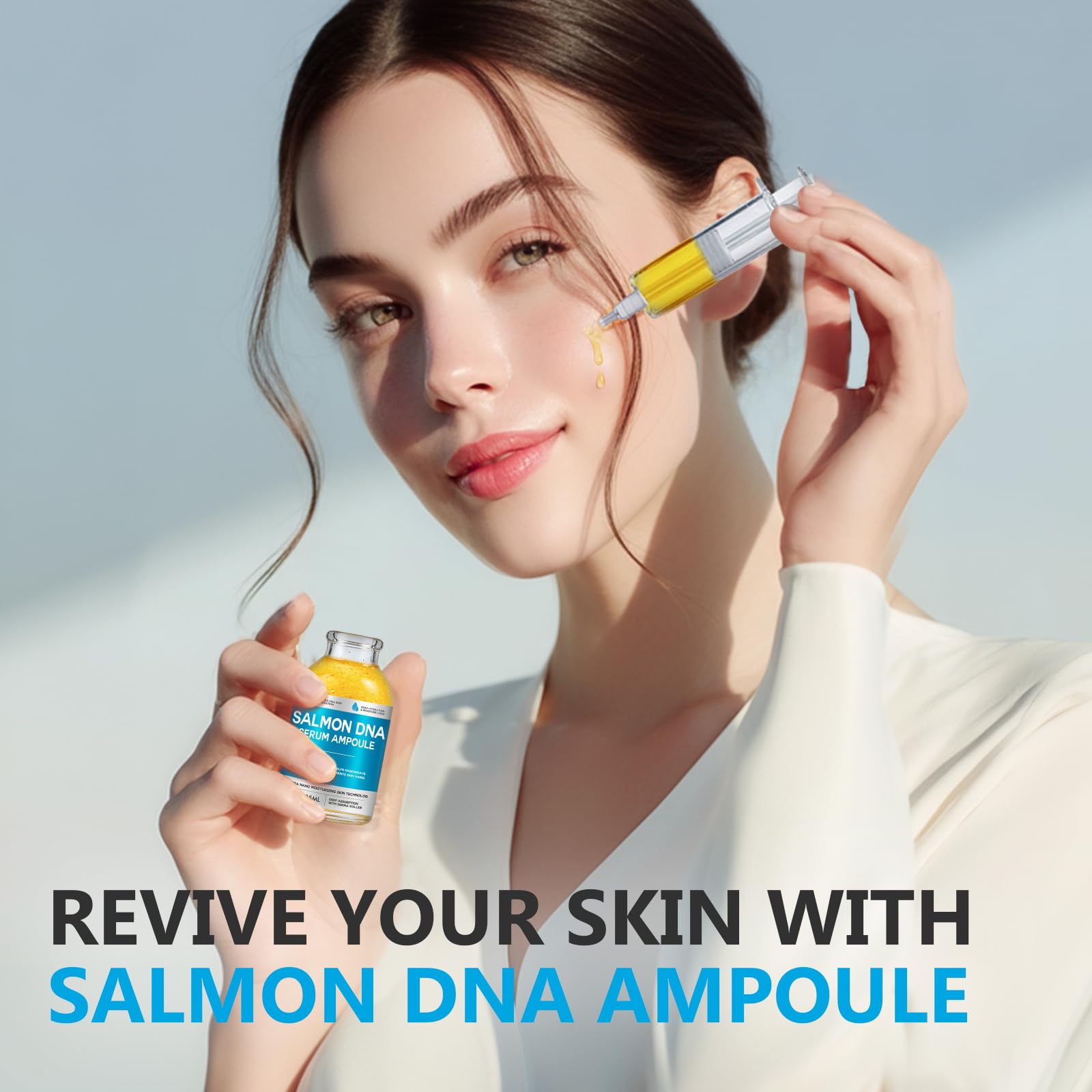 Prettypum Salmon DNA Ampoule packaging with elegant branding and recyclable materials