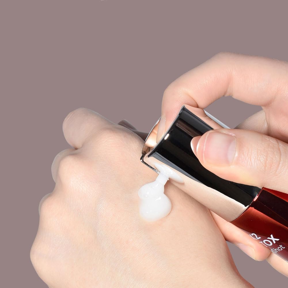 A close-up of PRETTYSKIN MX2 liposome-technology highlights smoothing action on rough skin.