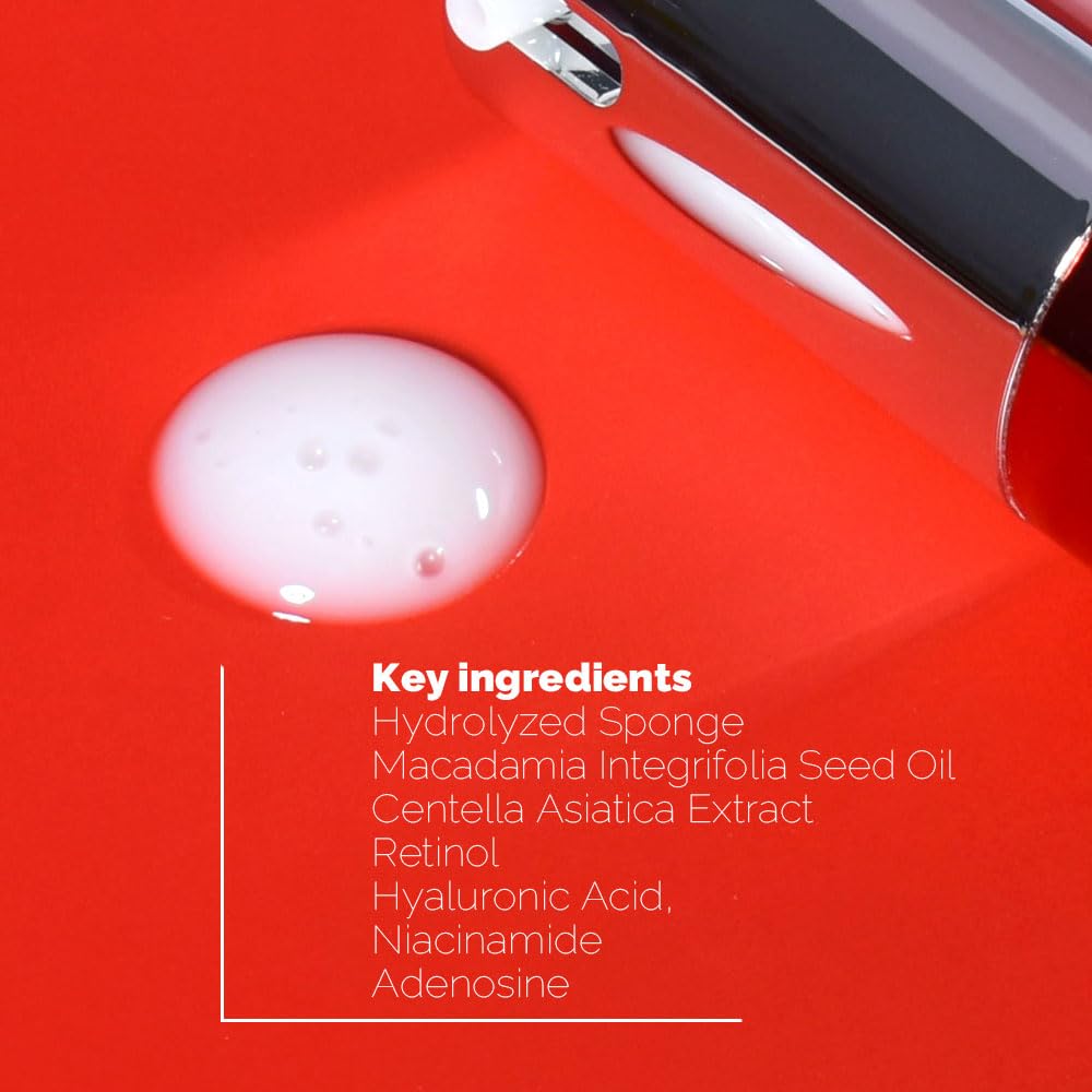 PRETTYSKIN MX2 serum texture shows non-sticky, moisturizing feel for easy skincare.