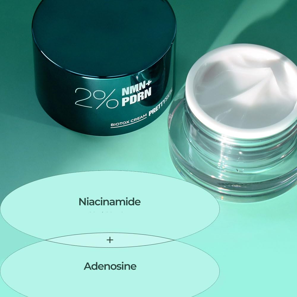 Daily routine shot featuring PRETTYSKIN NMN+PDRN cream