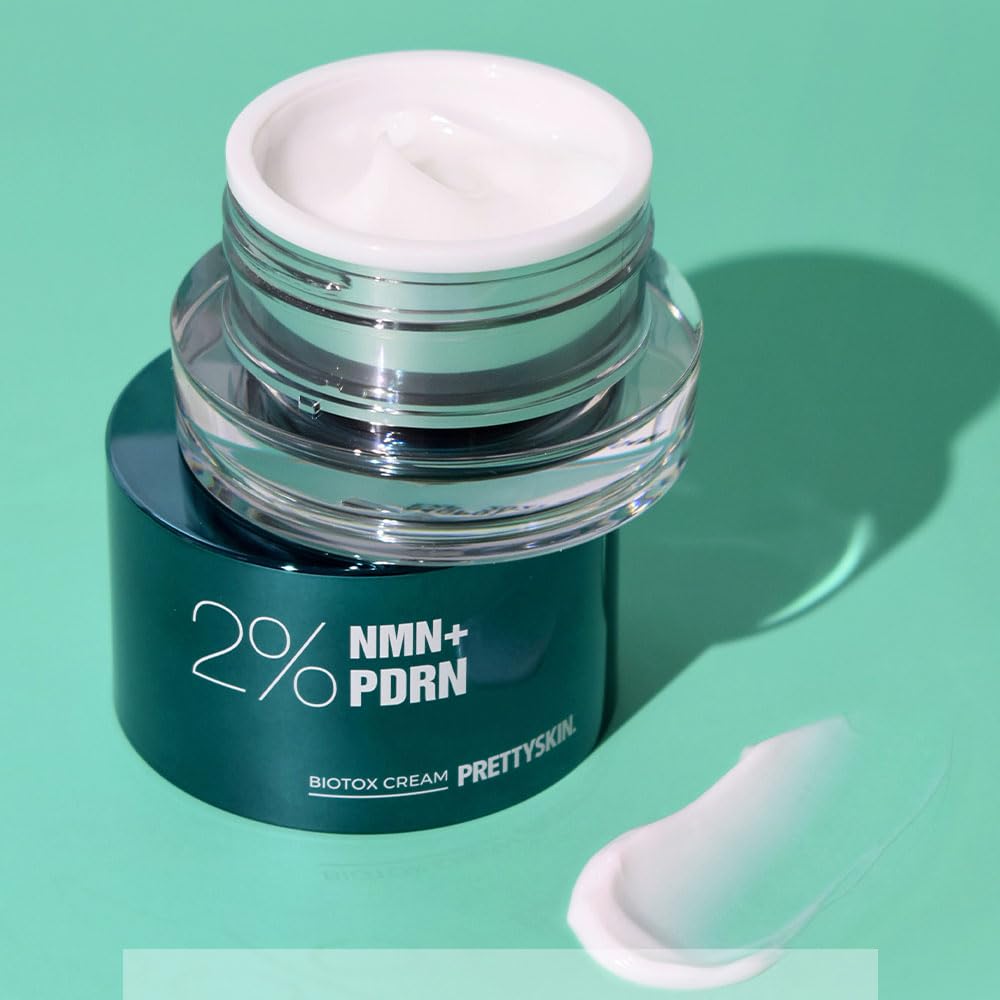 Closeup texture of PRETTYSKIN cream showing non-greasy finish