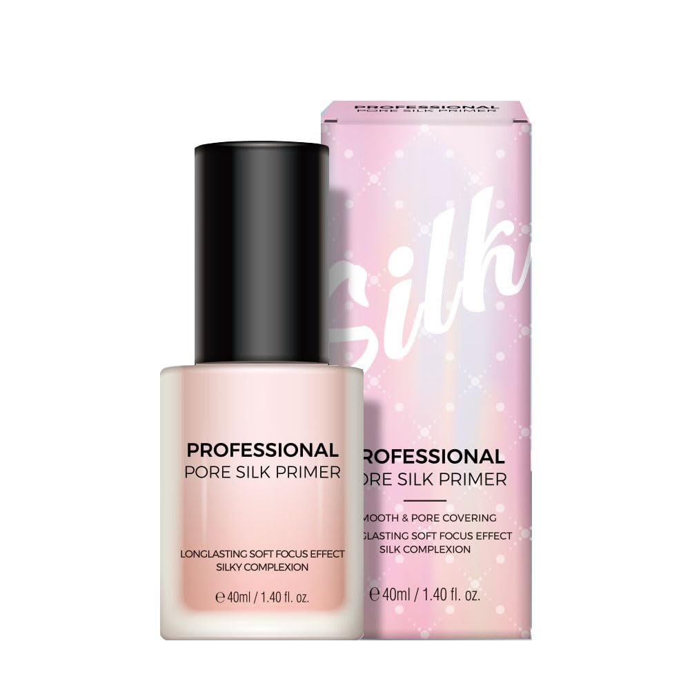 PRETTYSKIN Pore Silk Primer bottle offers a smooth base for flawless makeup wear