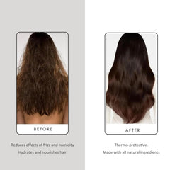 Previa Hair Gloss vegan formula bottle, emphasizing clean, plant-based care.