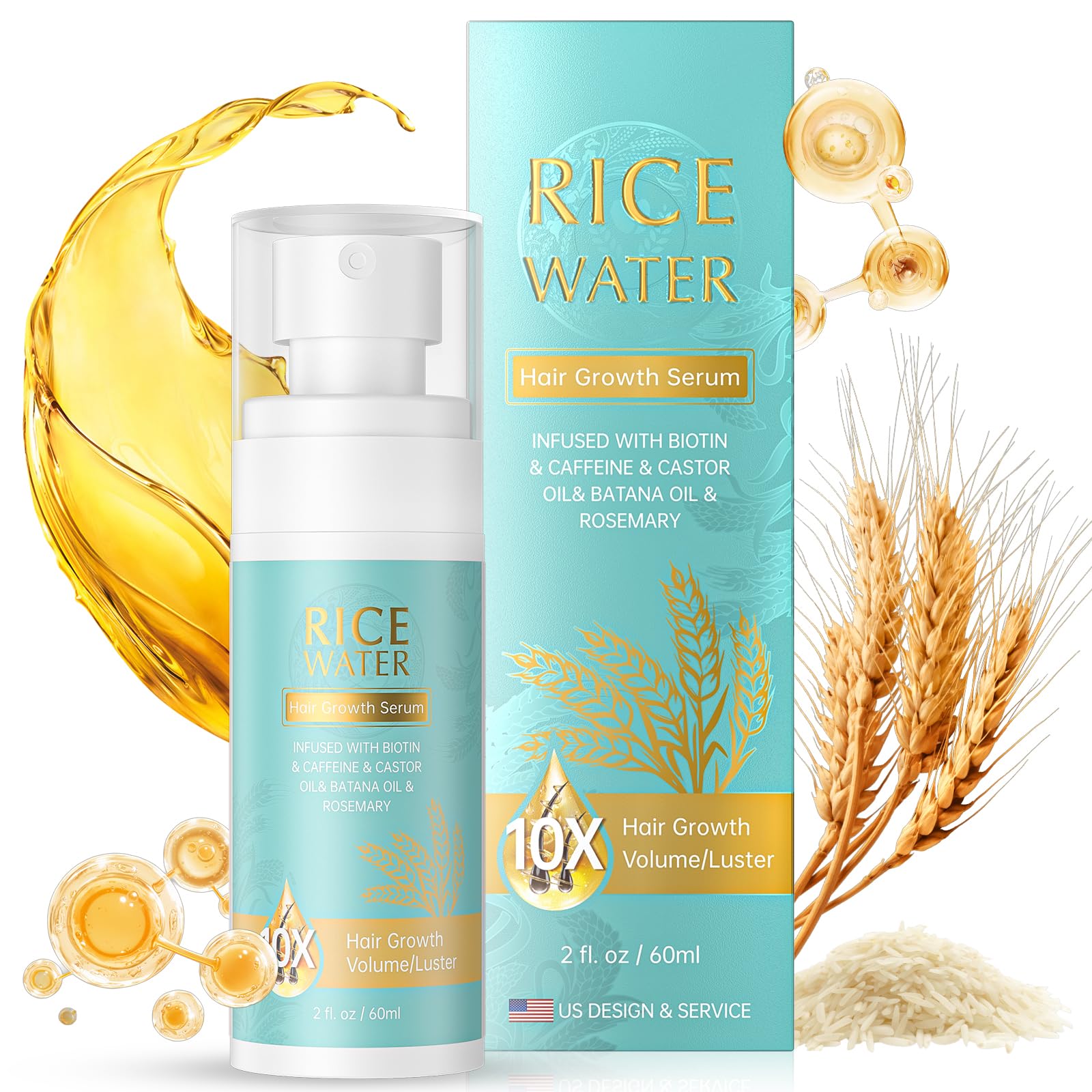 PRFTMK hair growth serum bottle with rosemary and rice water for fuller-looking hair