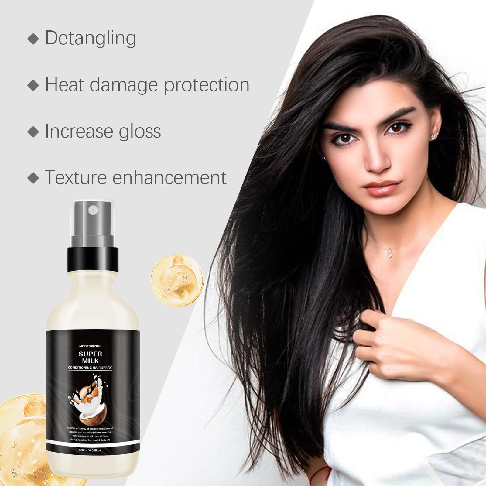 Pricyru Supermilk Conditioner Spray can for lightweight moisture and detangling