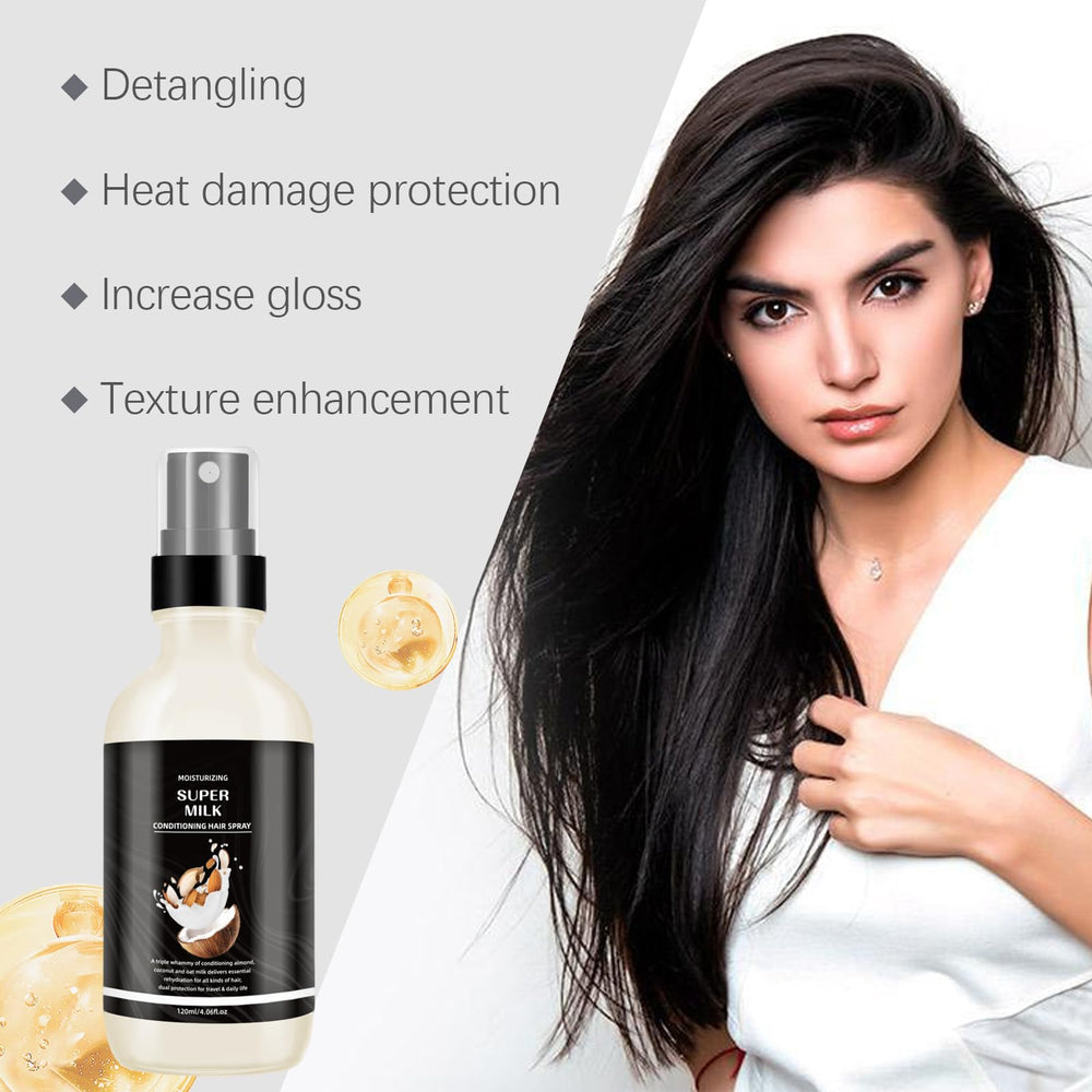 Pricyru Supermilk Conditioner Spray can for lightweight moisture and detangling
