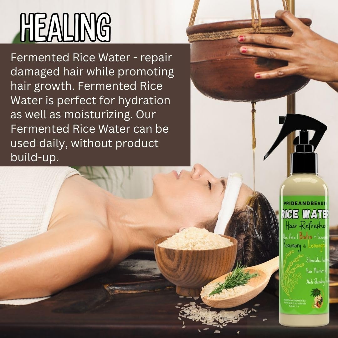 PrideandBeauty Fermented Rice Water Refresher keratin detail—enhanced strength and smoothness