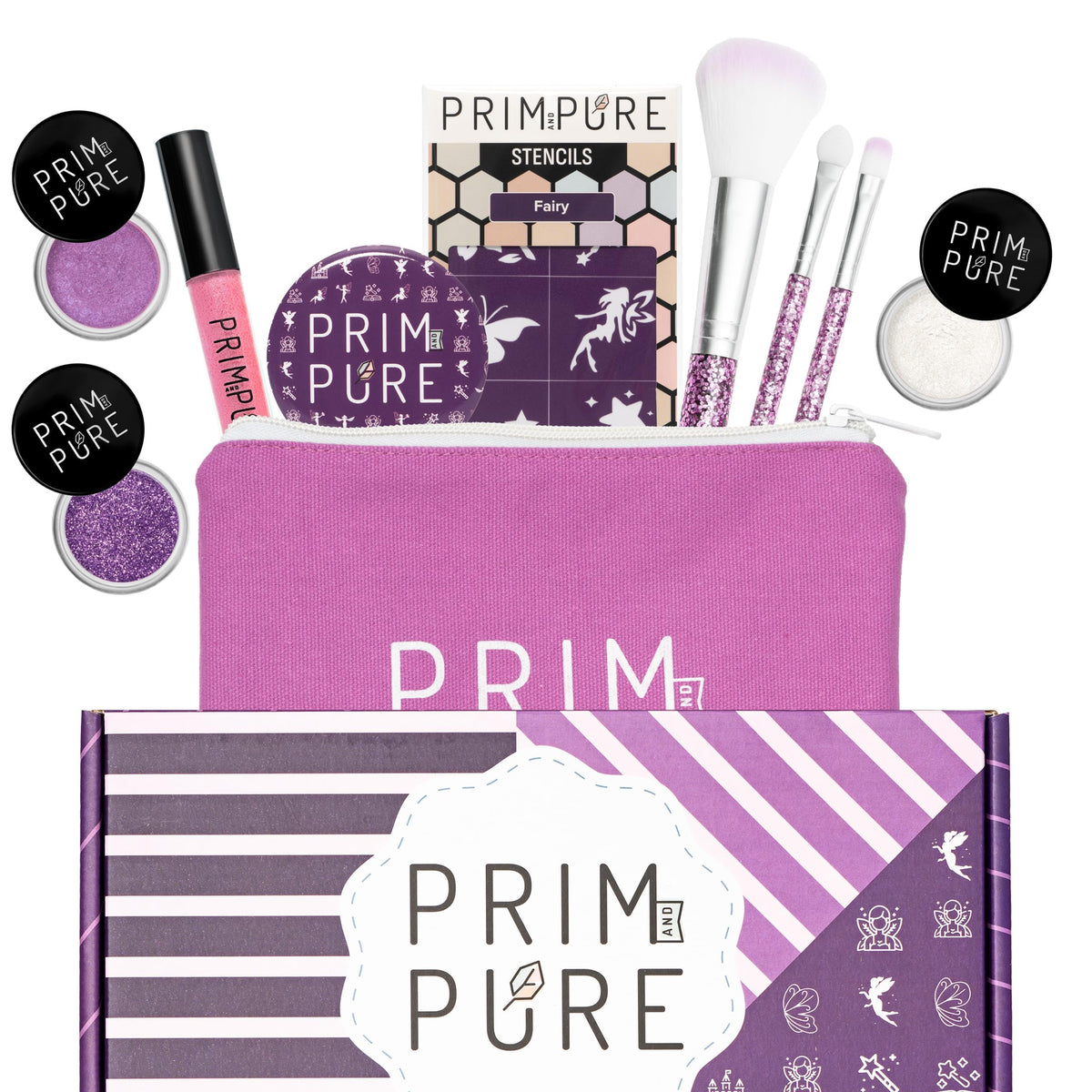 Prim and Pure stencil kit for kids makeup art and playful sessions.