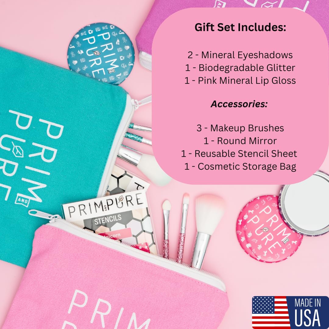 Prim and Pure cosmetic bag with mirror for tidy, on-the-go touch-ups