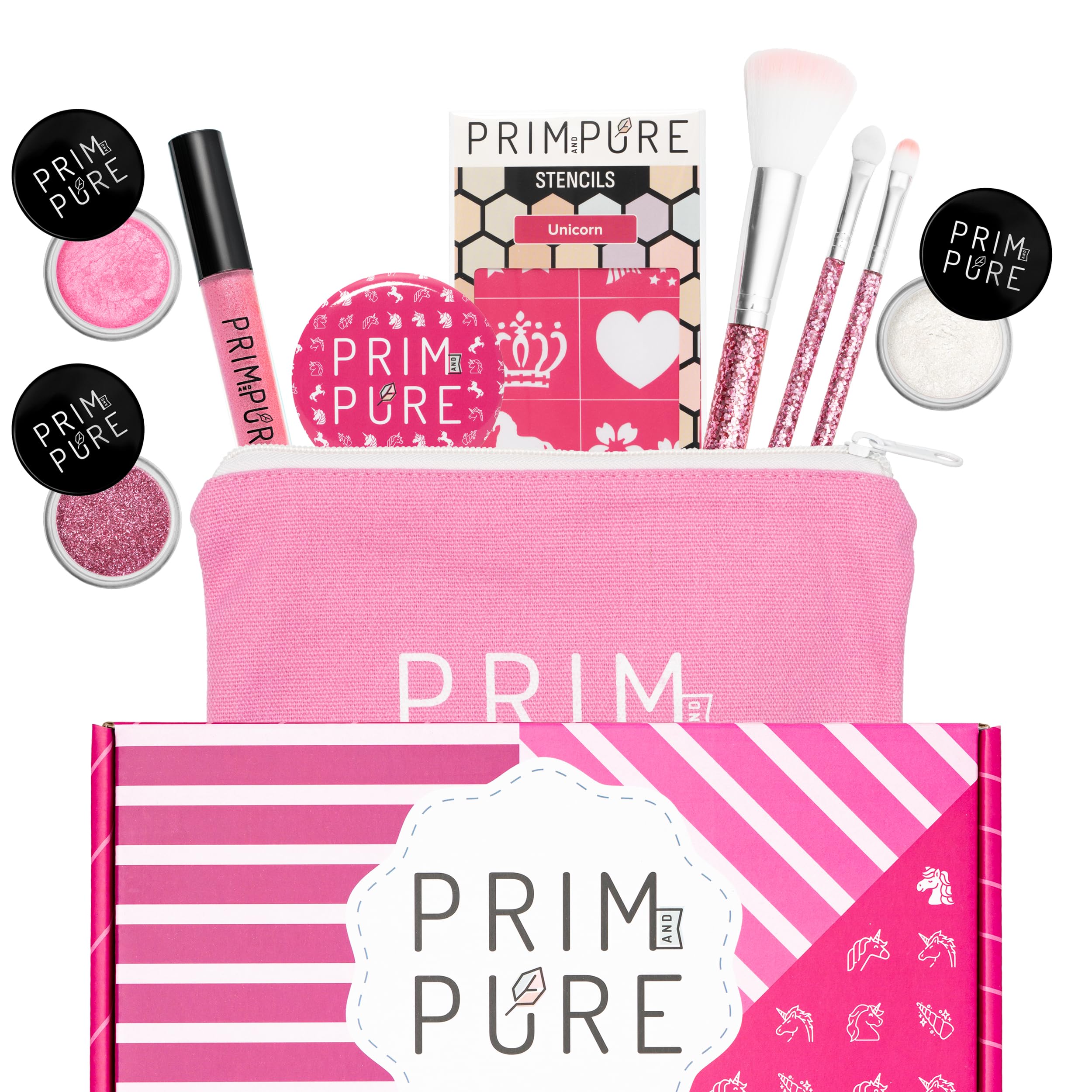 Prim and Pure unicorn stencil for safe, creative pretend makeup play