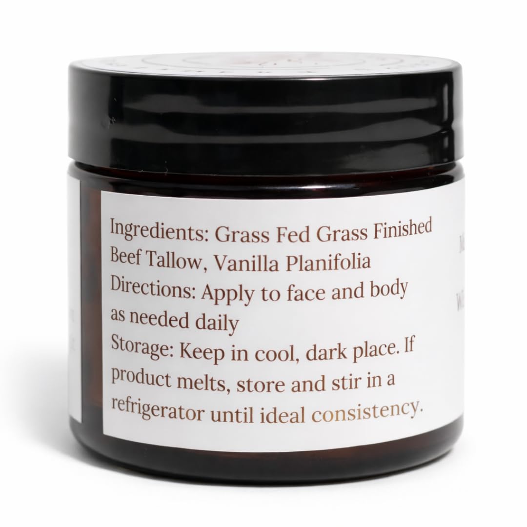 Primal Basics vitamin-rich tallow ingredients list emphasizing vitamins A, D, E, K.