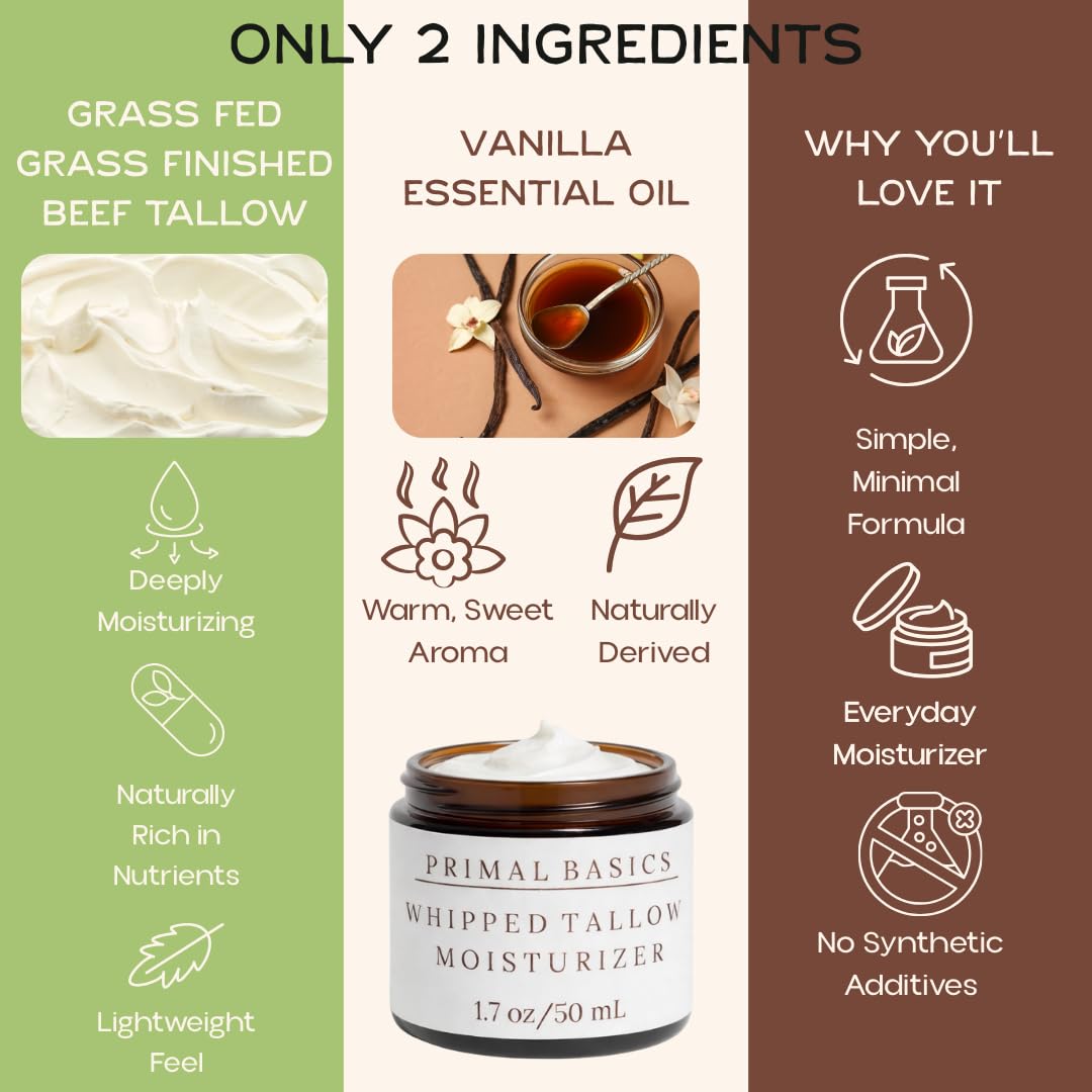 Primal Basics whipped beef tallow texture demonstrating light, spreadable consistency.
