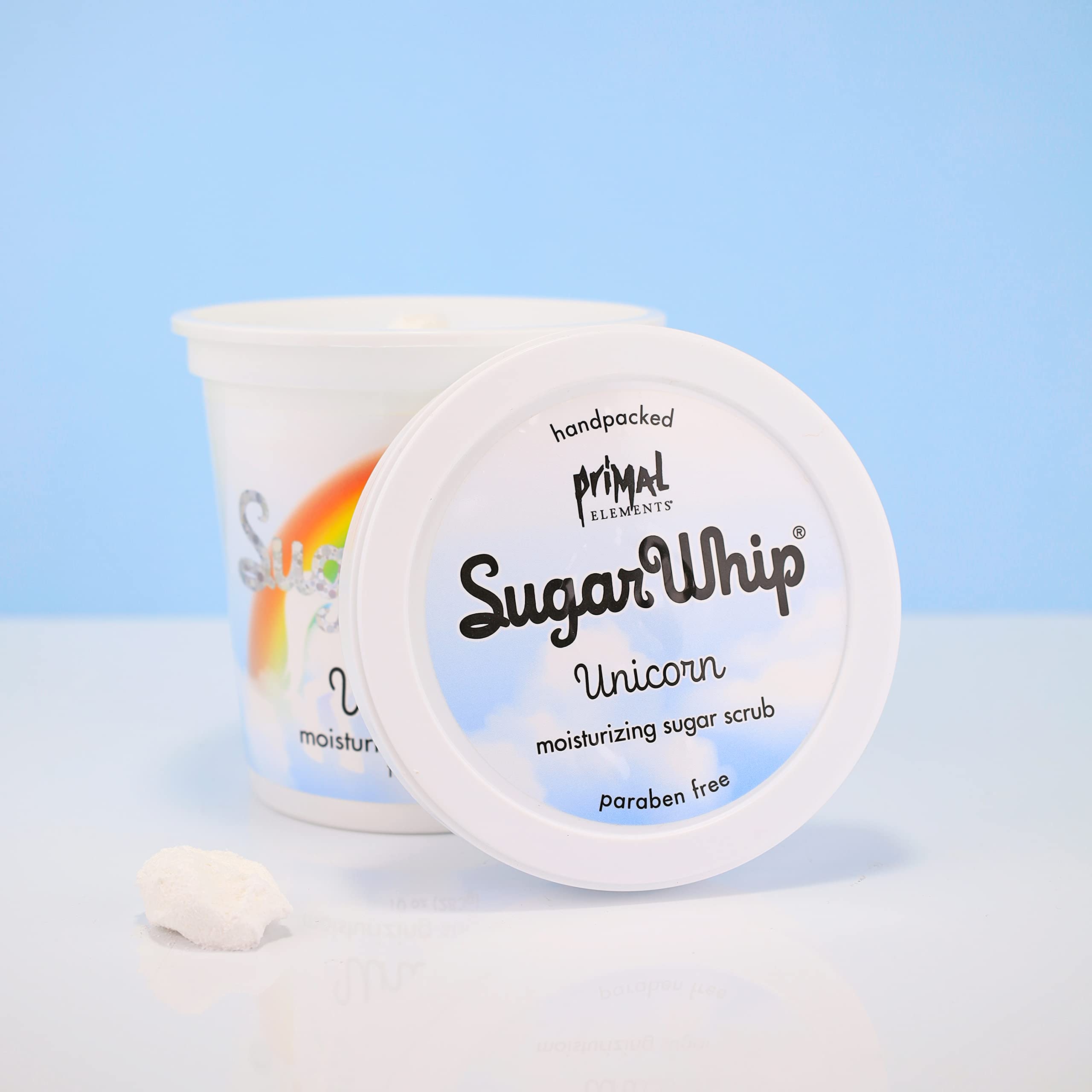 Whipped Sugar Whip texture creating a creamy lather for cleansing.