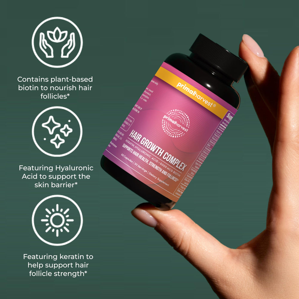 Primal Harvest label closeup highlights quality and non-GMO ingredients.
