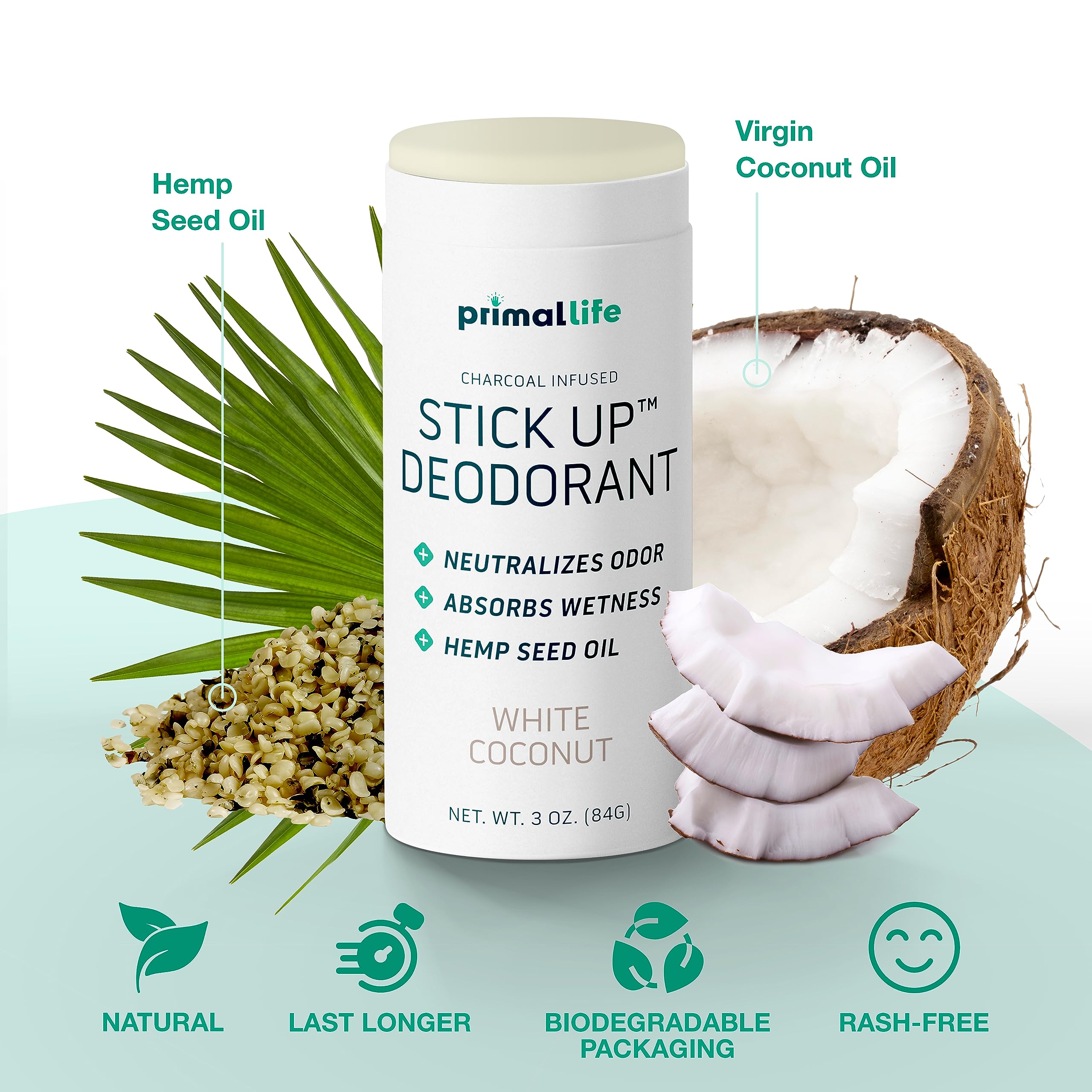 Close-up of Stick Up application swipes showing quick odor control and smooth glide.