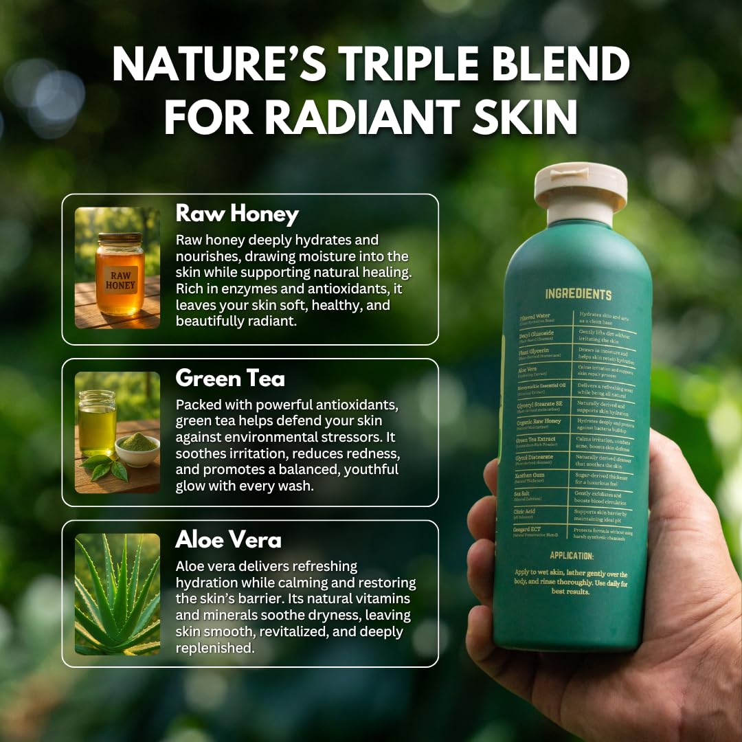 PRIMALS Label artwork on bottle communicates natural ingredients and honeysuckle scent