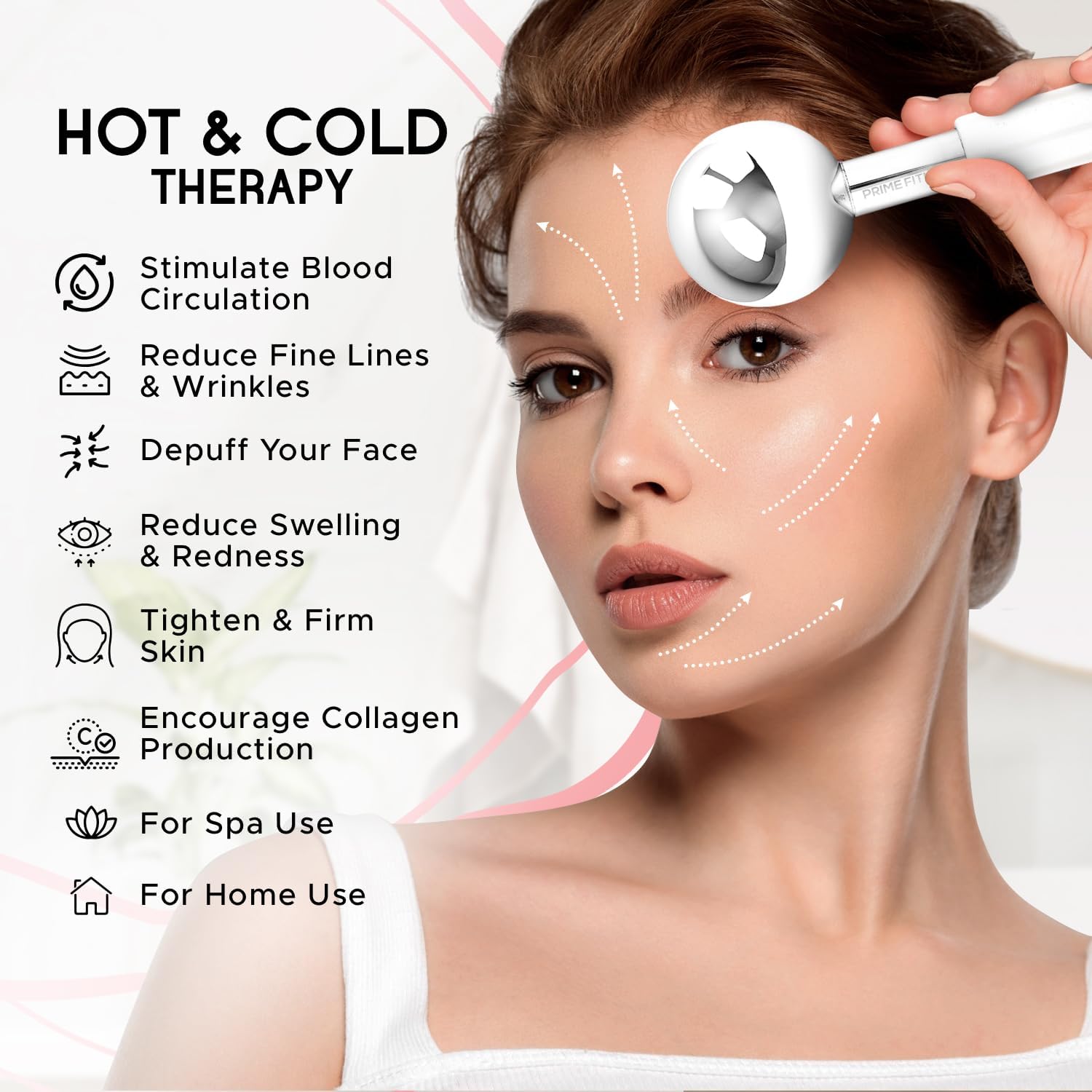 PRIME Fitness Ice Globes depuffing routine for morning swelling and refreshed skin.