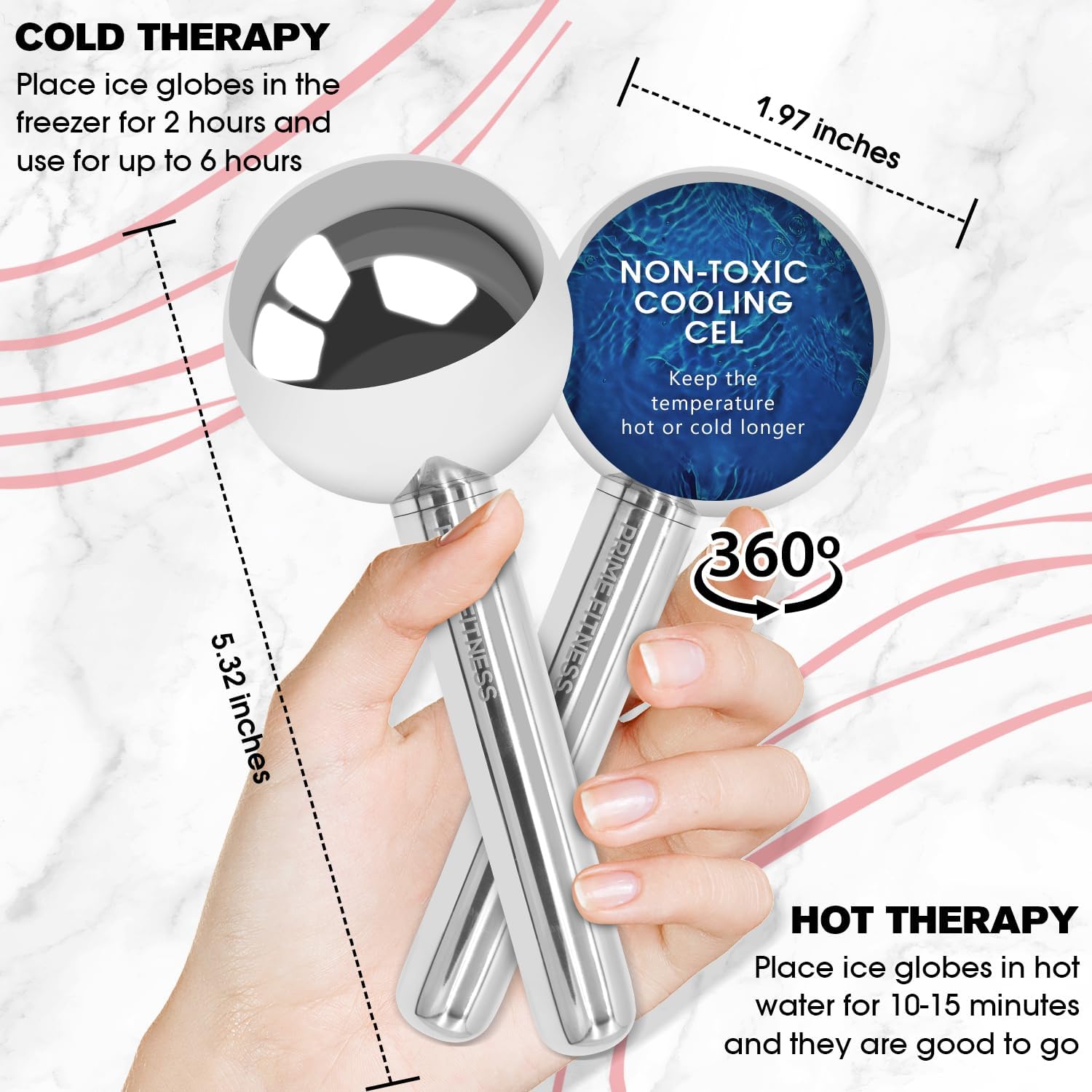 PRIME Fitness Ice Globes eye area treatment to brighten and reduce puffiness.