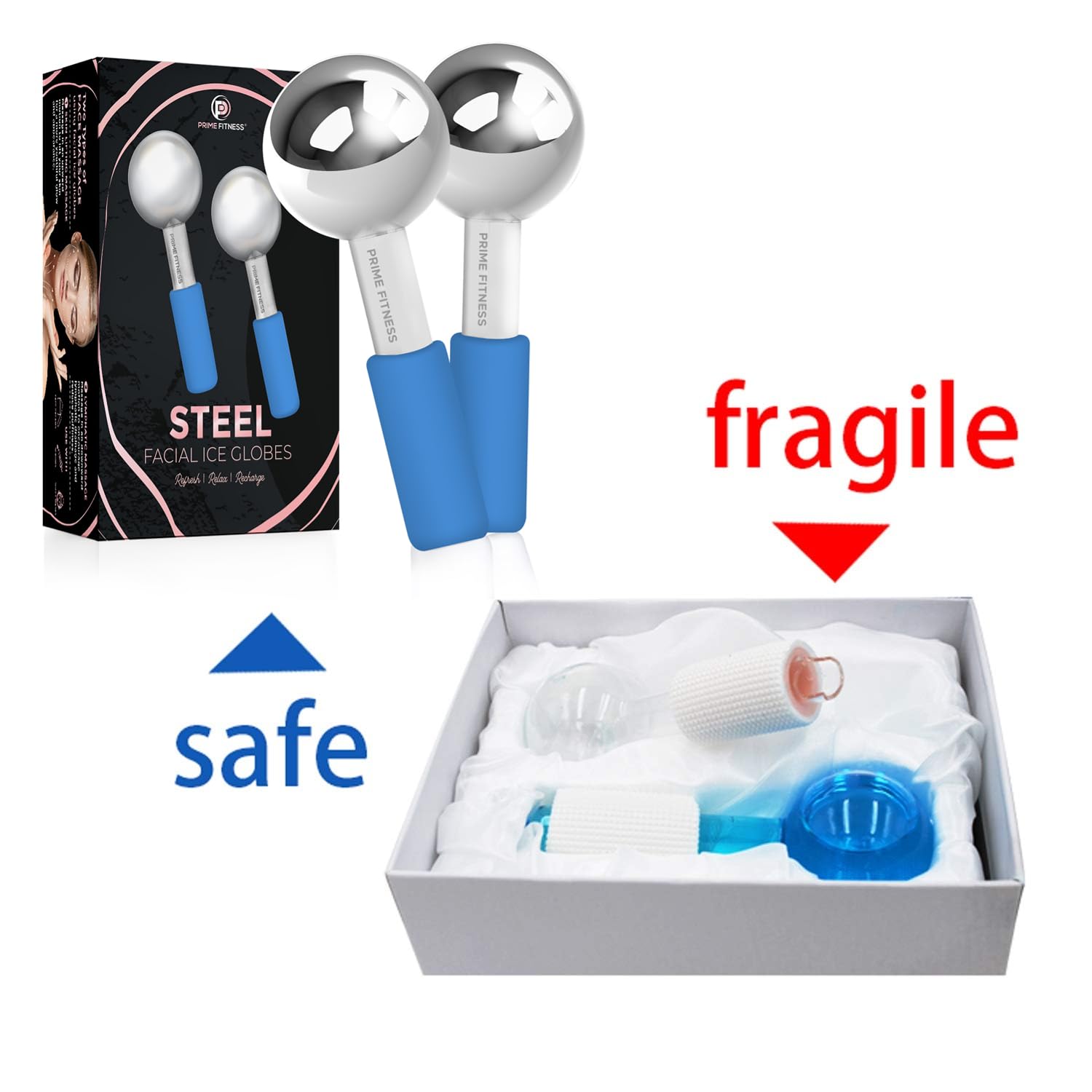 PRIME Fitness Removable silicone head for quick cleaning after sessions.