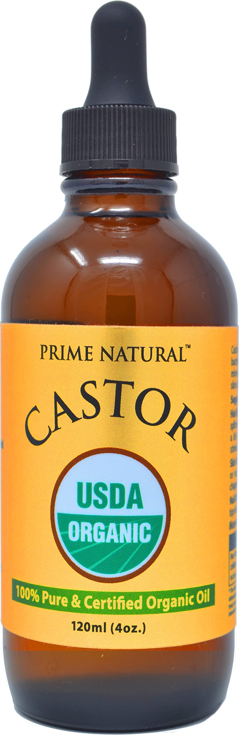 Prime Natural Castor Oil kit with eyelash and eyebrow applicators for precise use.