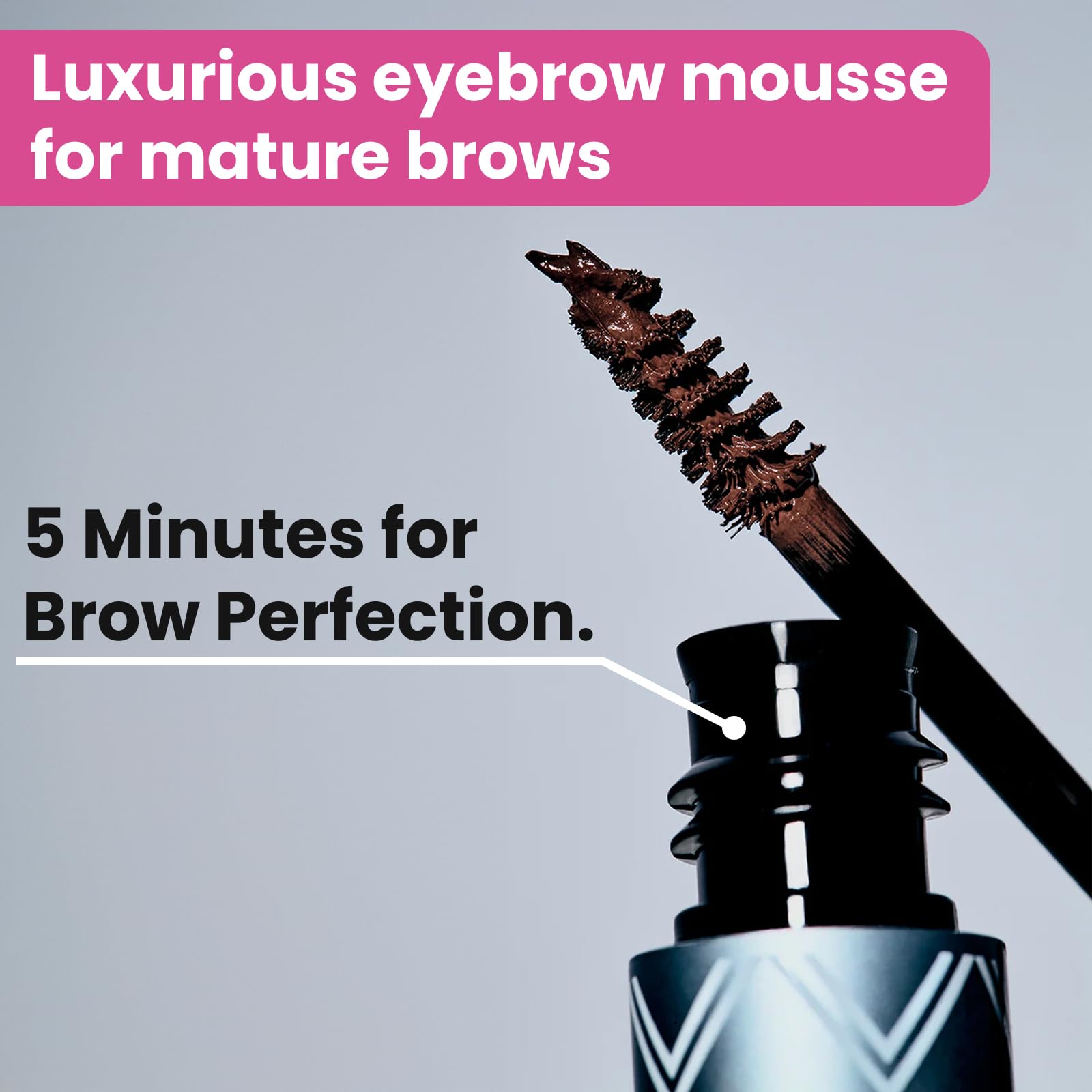 Prime Prometics PrimeBrow Complete brow tint applied for quick color.