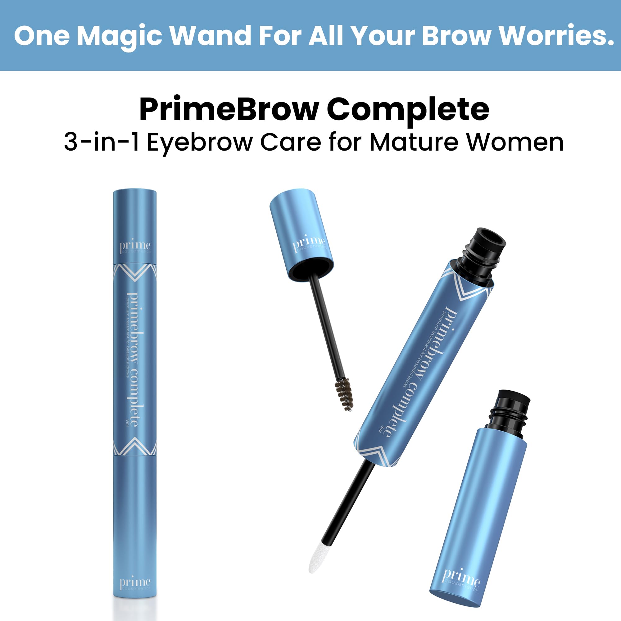Prime Prometics PrimeBrow Complete tint deepening on brows over time.