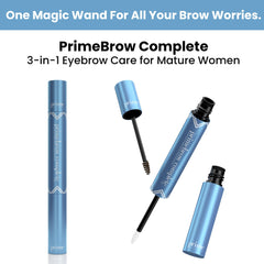 Prime Prometics PrimeBrow Complete tint deepening on brows over time.