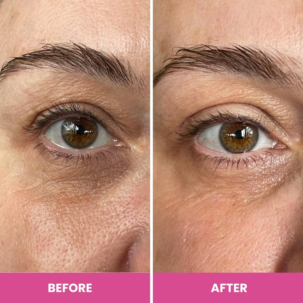 Prime Prometics PrimeEyes Hydrate ingredients panel with five peptides for targeted care.