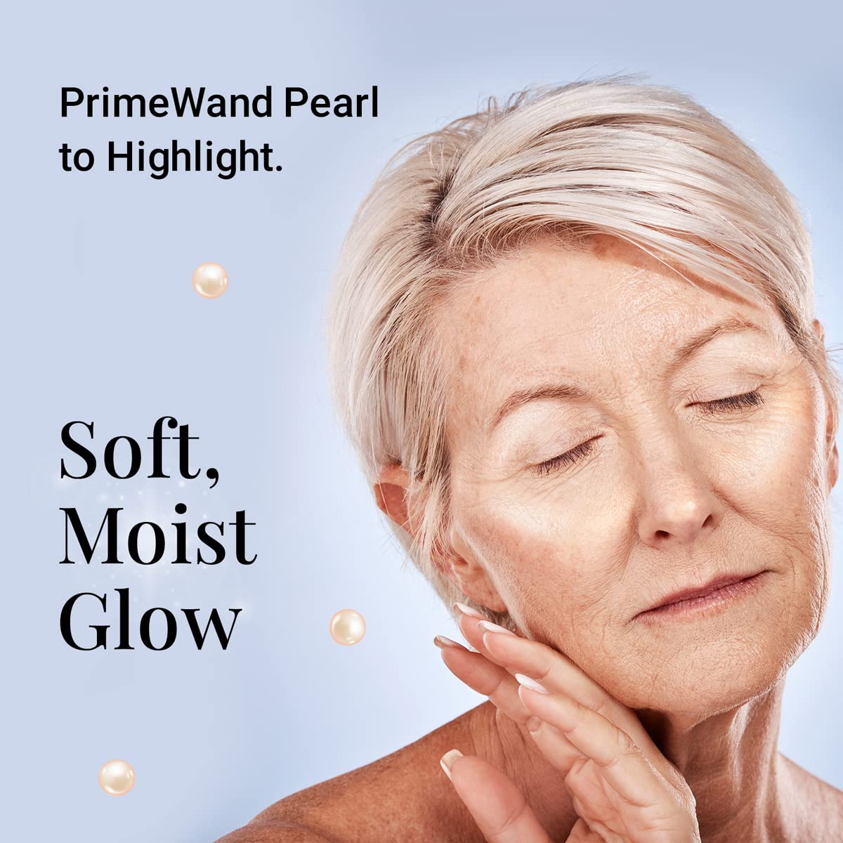 Prime Prometics PrimeWand Pearl on nose bridge enhances radiance