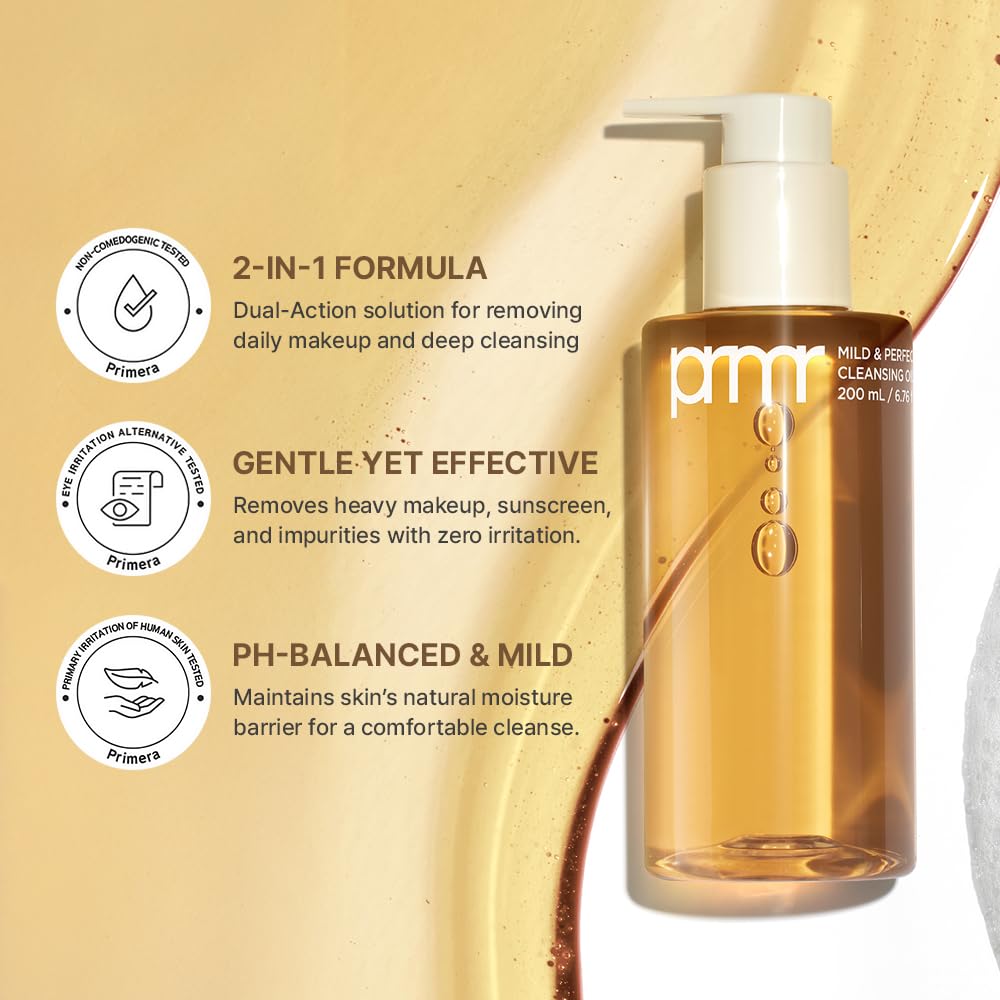 Primera PRMR removes dust and dirt from skin surface during cleanse