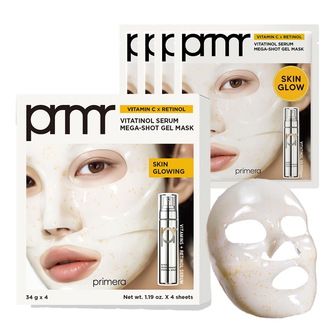 Primera PRMR Vitatinol Serum Gel Mask bottle ready for overnight skin care.