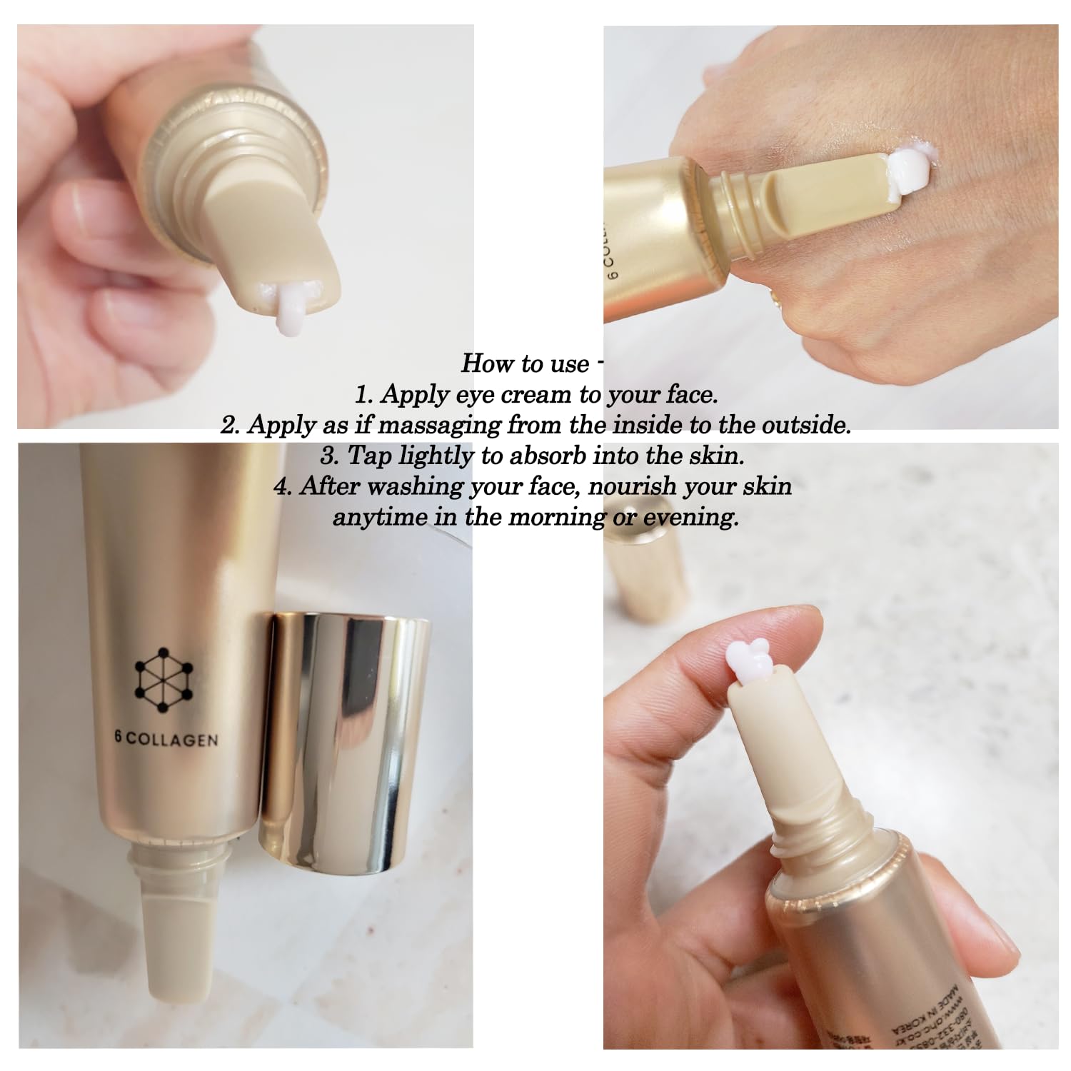 Priming Water cream texture highlighting hyaluronic acid and peptides for hydration.