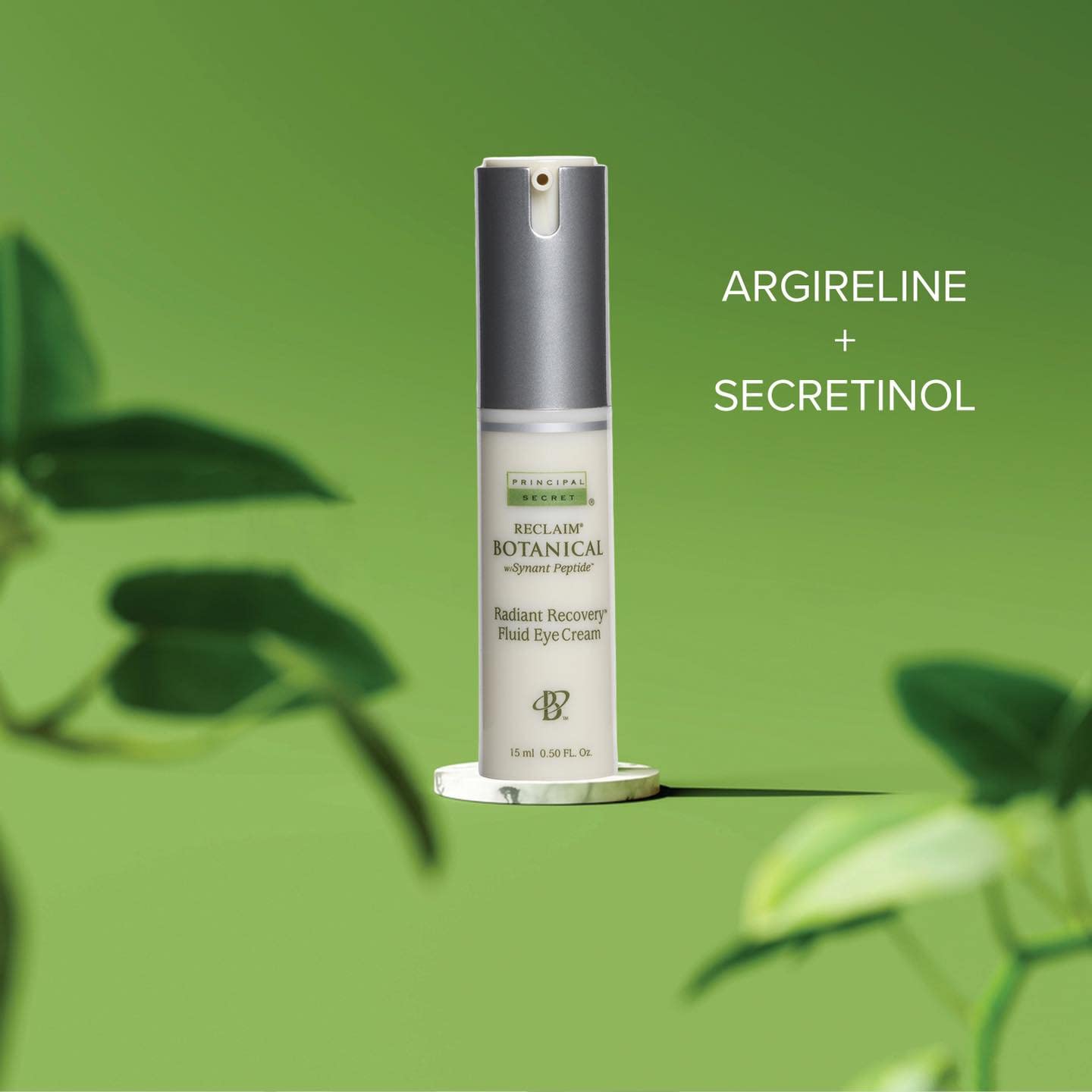Principal Secret reclaim botanical green tea infusion provides refreshing eye care.