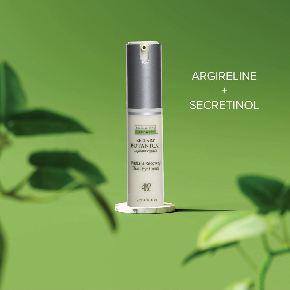 Principal Secret reclaim botanical green tea infusion provides refreshing eye care.