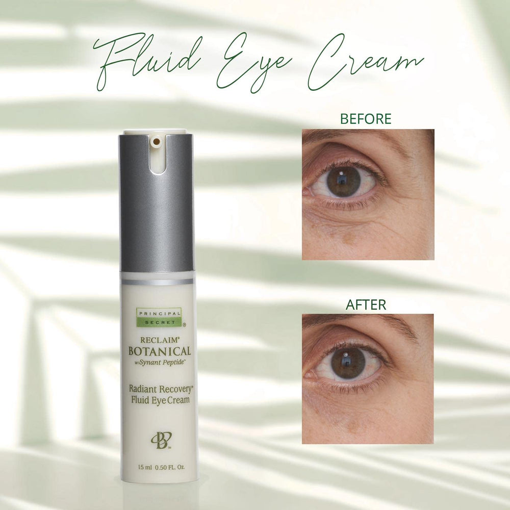 Principal Secret reclaim botanical triple fusion technology promotes elasticity and radiance around eyes.