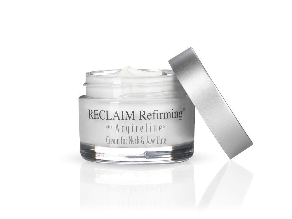 Principal Secret Reclaim neck jaw line cream packaging in 1oz size for easy daily routine