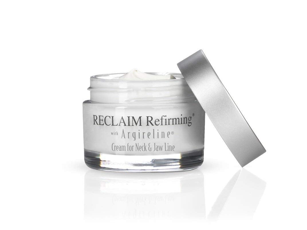 Principal Secret Reclaim neck jaw line cream packaging in 1oz size for easy daily routine