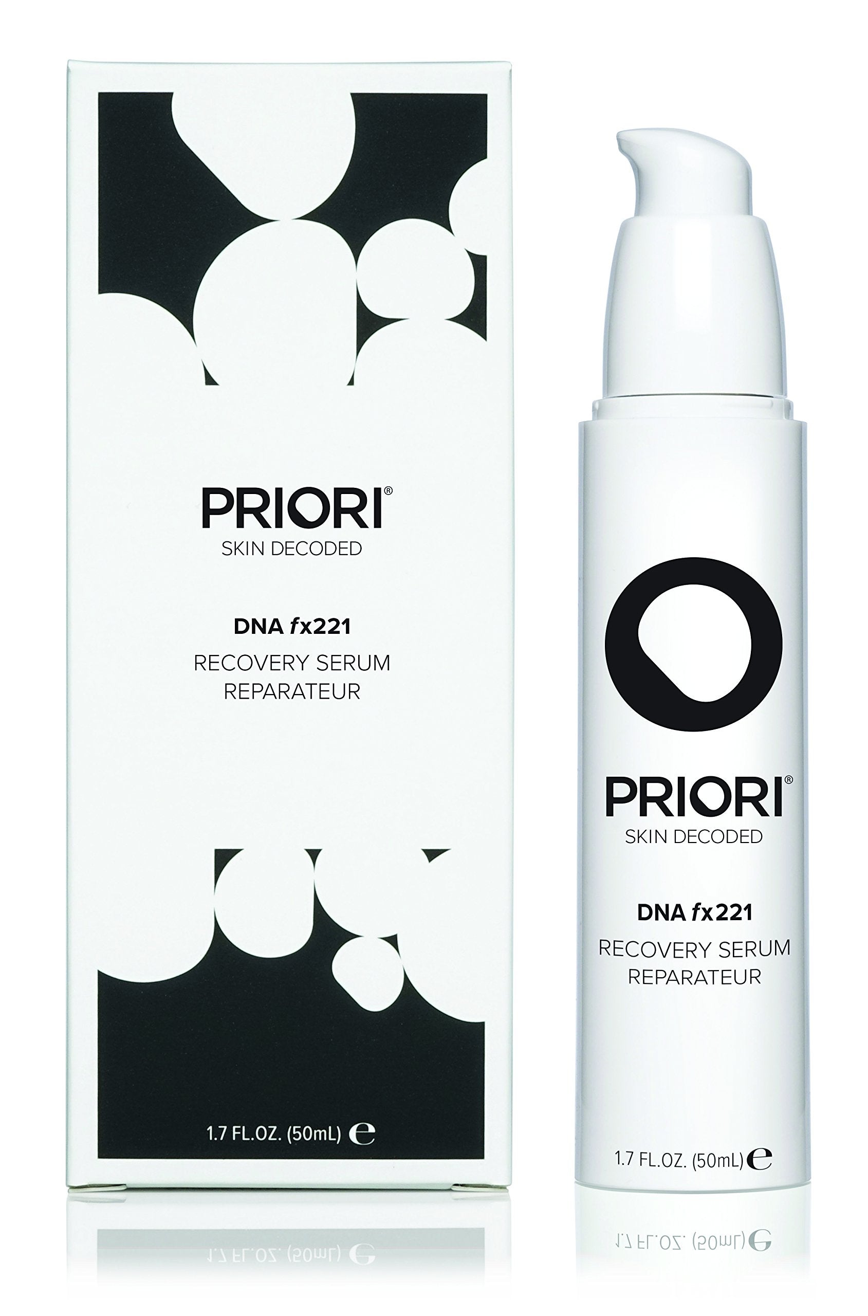 PRIORI DNA Recovery Serum bottle for daily oil-free hydration.