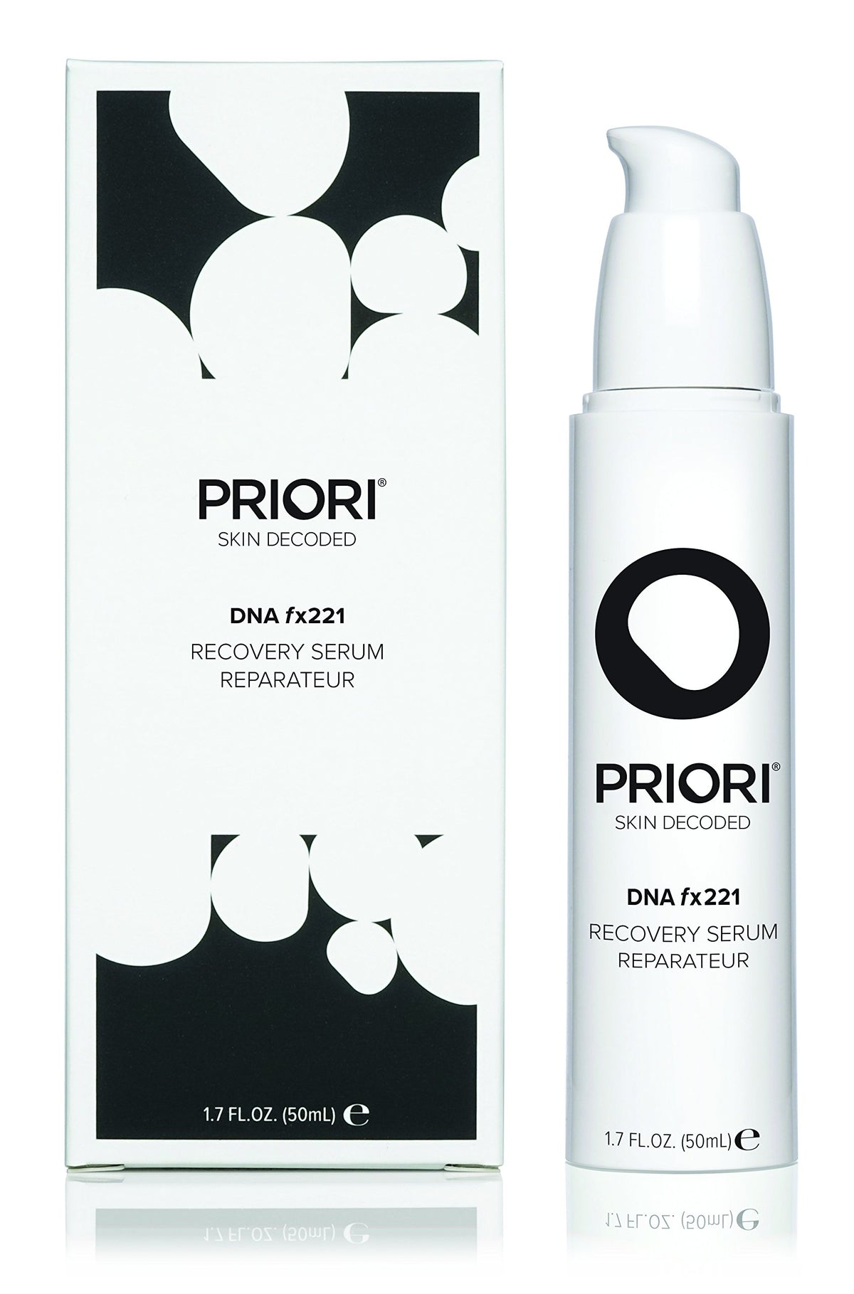 PRIORI DNA Recovery Serum bottle for daily oil-free hydration.