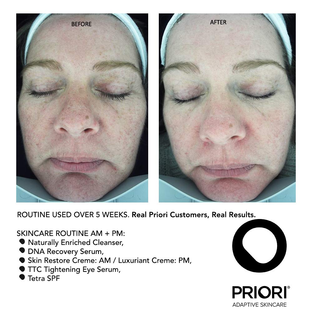 PRIORI DNA Recovery Serum image conveys USA-made clinical quality.