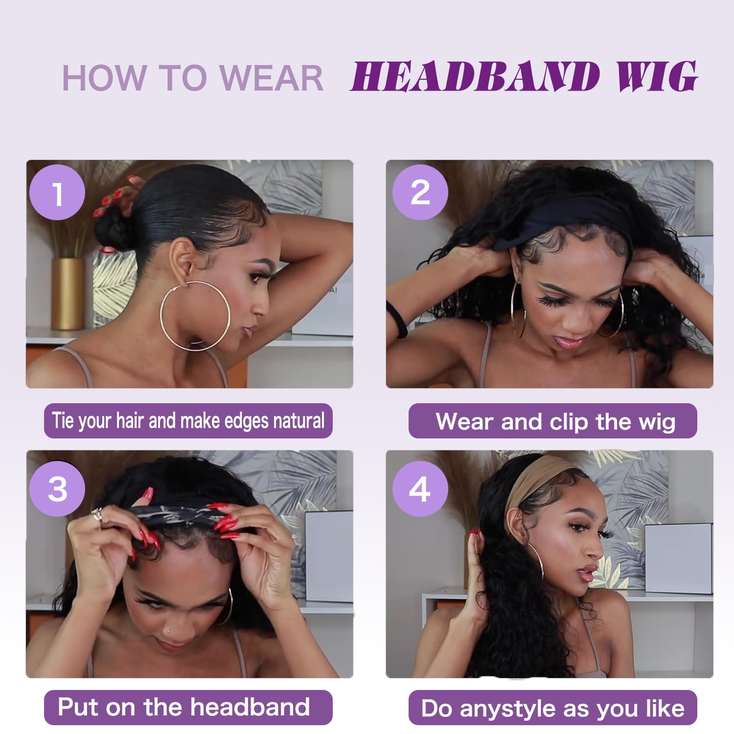 Prisyfab packaging includes wig and gifts for easy setup.