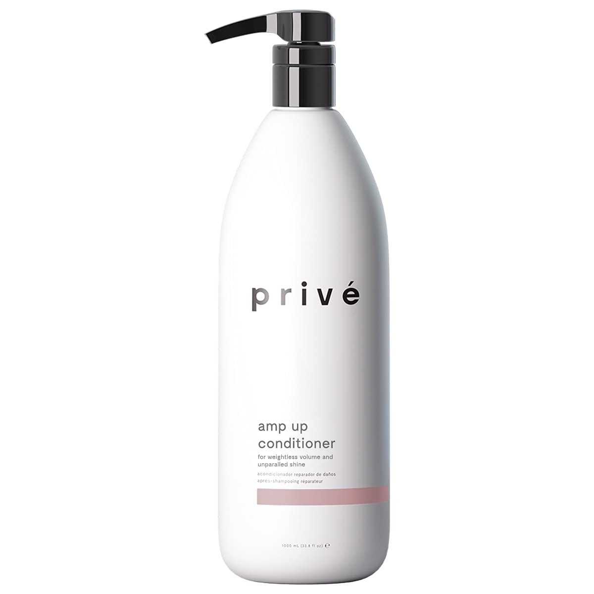 Privé Amp Up bottle front highlights weightless volume for fine hair.
