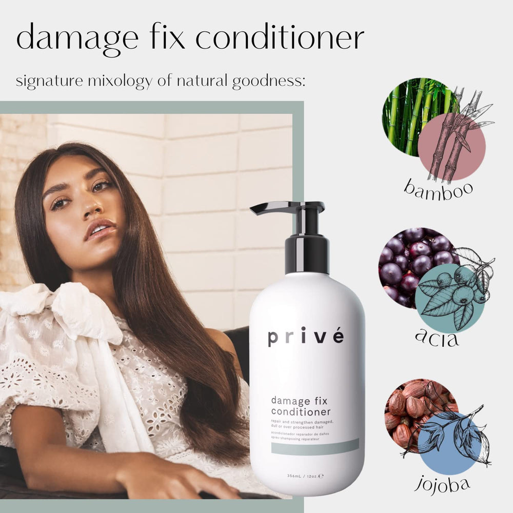 Prive Damage Fix conditioner pump bottle for easy application