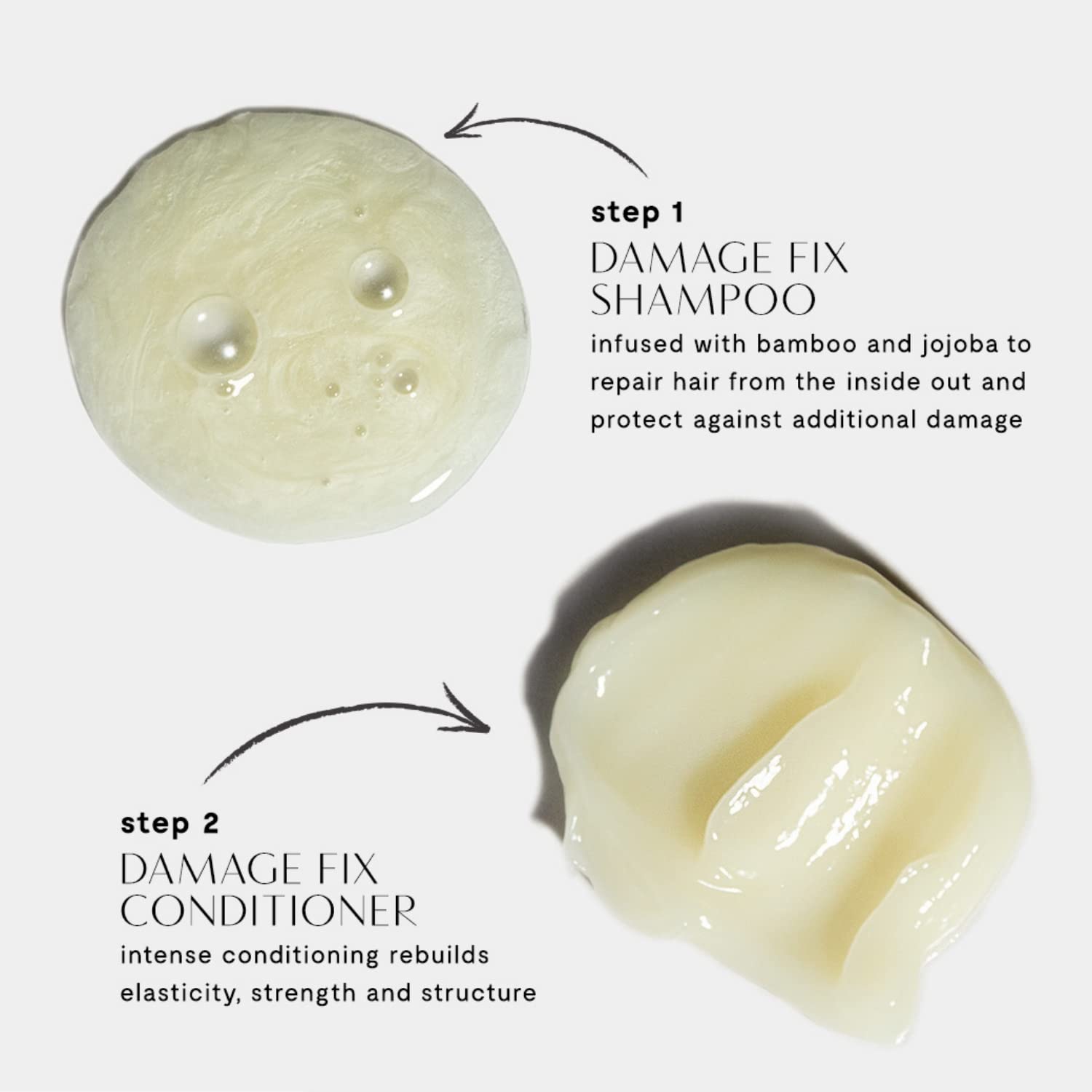 Prive Damage Fix Shampoo product shot highlights salon-grade care at home